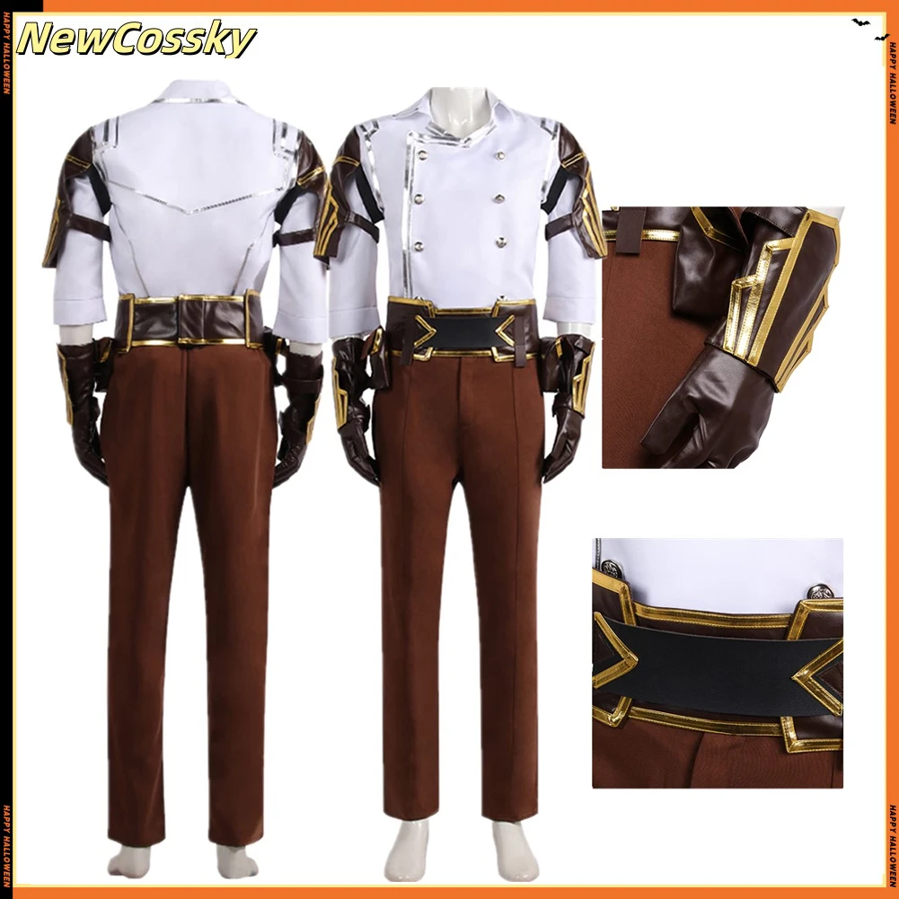 Jayce Cosplay Costume Game Disguise LOL Defender of Tomorrow Adult Men Uniform Shirt Pants Outfits Halloween Carnival Party Suit