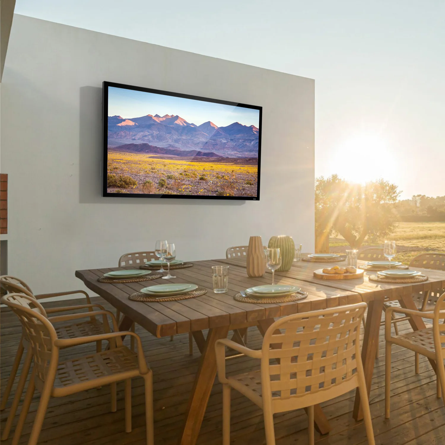 ทีวีกันน้ำขนาด 55 นิ้วโทรทัศน์ป้ายดิจิตอลทีวี