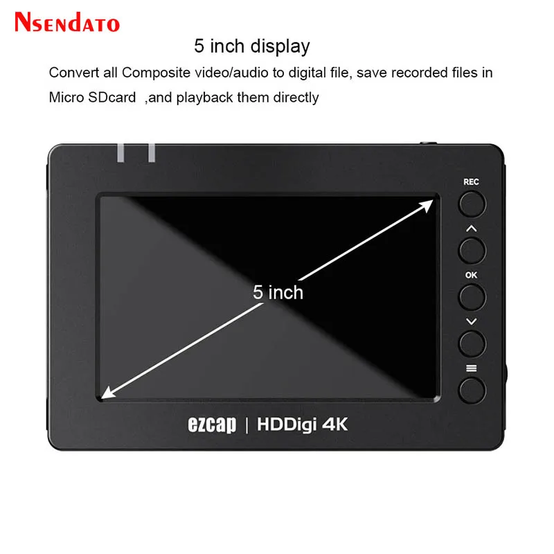 Ezcap278 HDDigi 4K HDMI USB 레코더 비디오 오디오 게임 캡처 카드 박스 지원 재생 라이브 스트림용 마이크로 SD 카드 USB 플래시