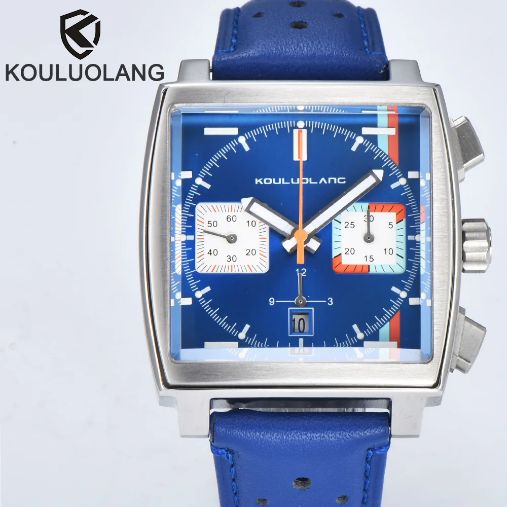 Men's Watch Automatic Mechanical Square Watch 7750 Multifunction Sapphire Stainless Steel Waterproof Customize Logo Watch