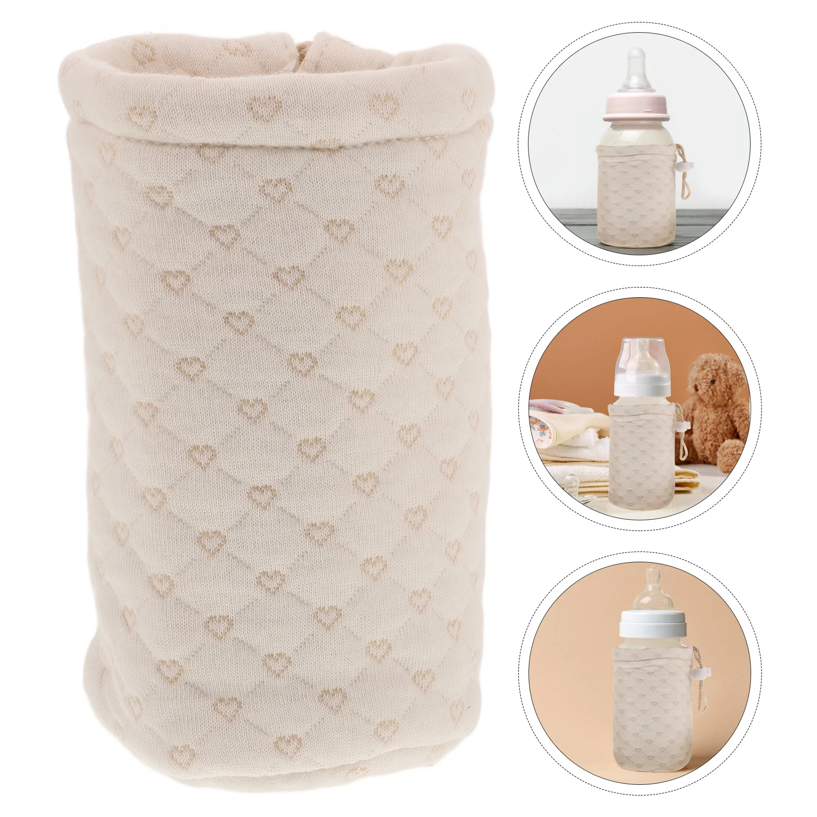 

Insulated Milk Bottle Warmer Sleeve in Soft Lamb Fleece Material Portable Bottle Cover for Breastmilk Feeding with Reinforced