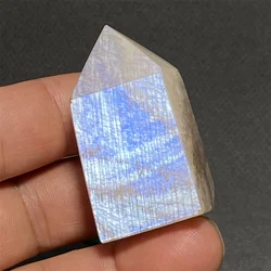 Natural High Quality Blue Moonstone Crystal Tower Hand Polished Magic Energy Wand Home Decor Holiday Gift