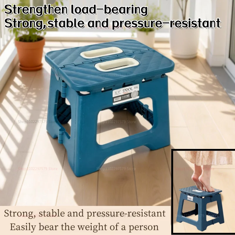 Outdoor Folding Stool Thickened Plastic Saddle Chair Portable Lightweight Compact Chair for Camping Kids Adults Plastic Stool