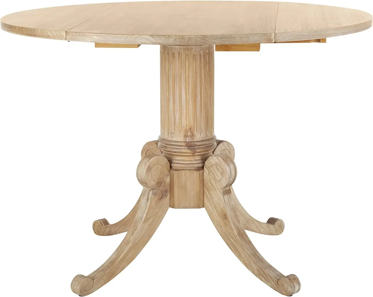 Home Forest Traditional Rustic Natural Drop Leaf Dining Table, dining table