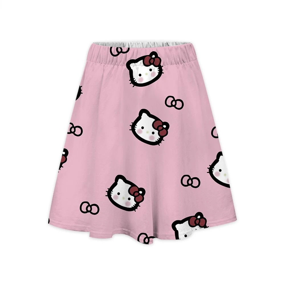 Sanrio-falda de Hello Kitty, minifalda de estilo japonés, Kawaii, Fairycore, corta, Steampunk, Harajuku, Y2k, novedad de verano