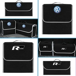 Car Trunk Storage Bag Organizer Sundries Stowing Tidying Box For VW Rline Golf Beetle CC GTI MTM Blue Motion Auto Accessories