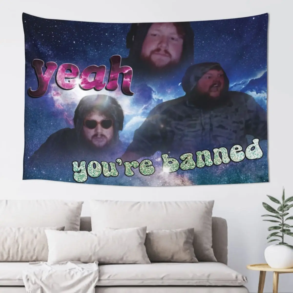 

Caseoh banned me and all I got was this shirt Tapestry Home Decor Aesthetic Wall Coverings Tapestry