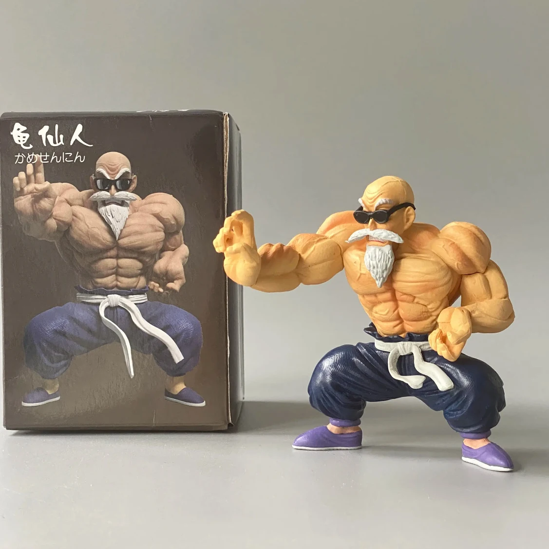 10cm Master Roshi Max Muscle Power bentuk Anime Action Figure Kame Sennin PVC Model koleksi dekorasi hadiah mainan anak-anak