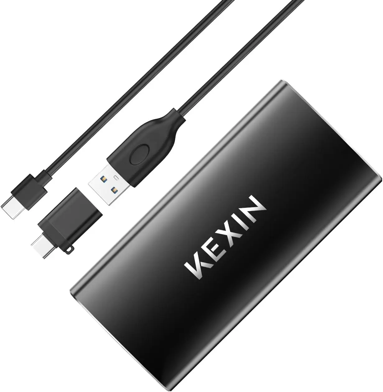 

256GB External SSD USB 3.1 Type-C Portable Solid State Drive, Up to 500MB/s for PC Mac Android
