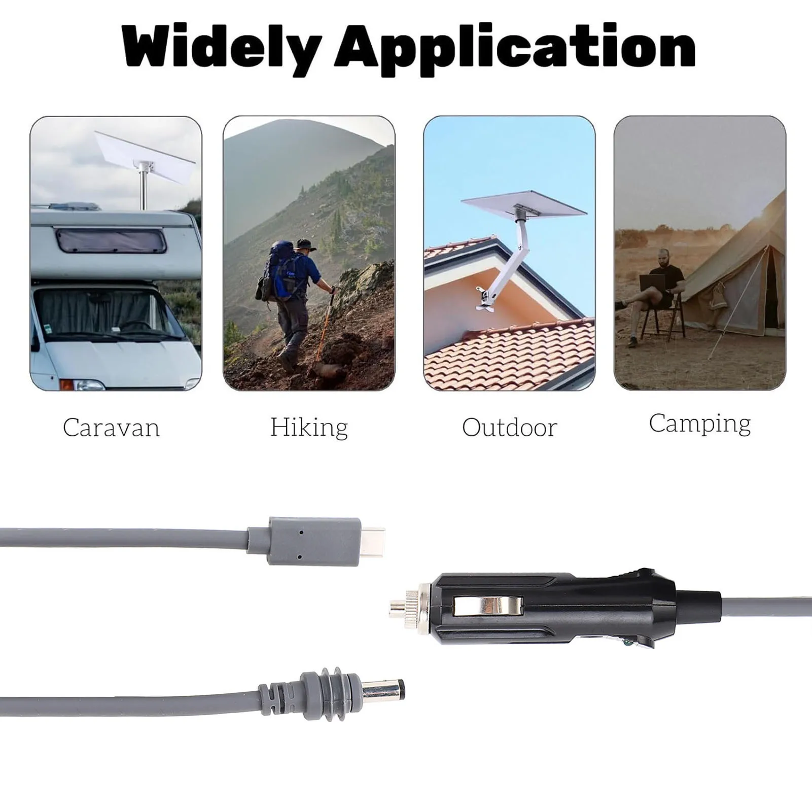 USB C To  Port Cable Compatible 100W PD IP68 Water Proof Male 18AWG Wire Gauge 2 in 1  Adapter Cable for Mini Dish Antenna view 5