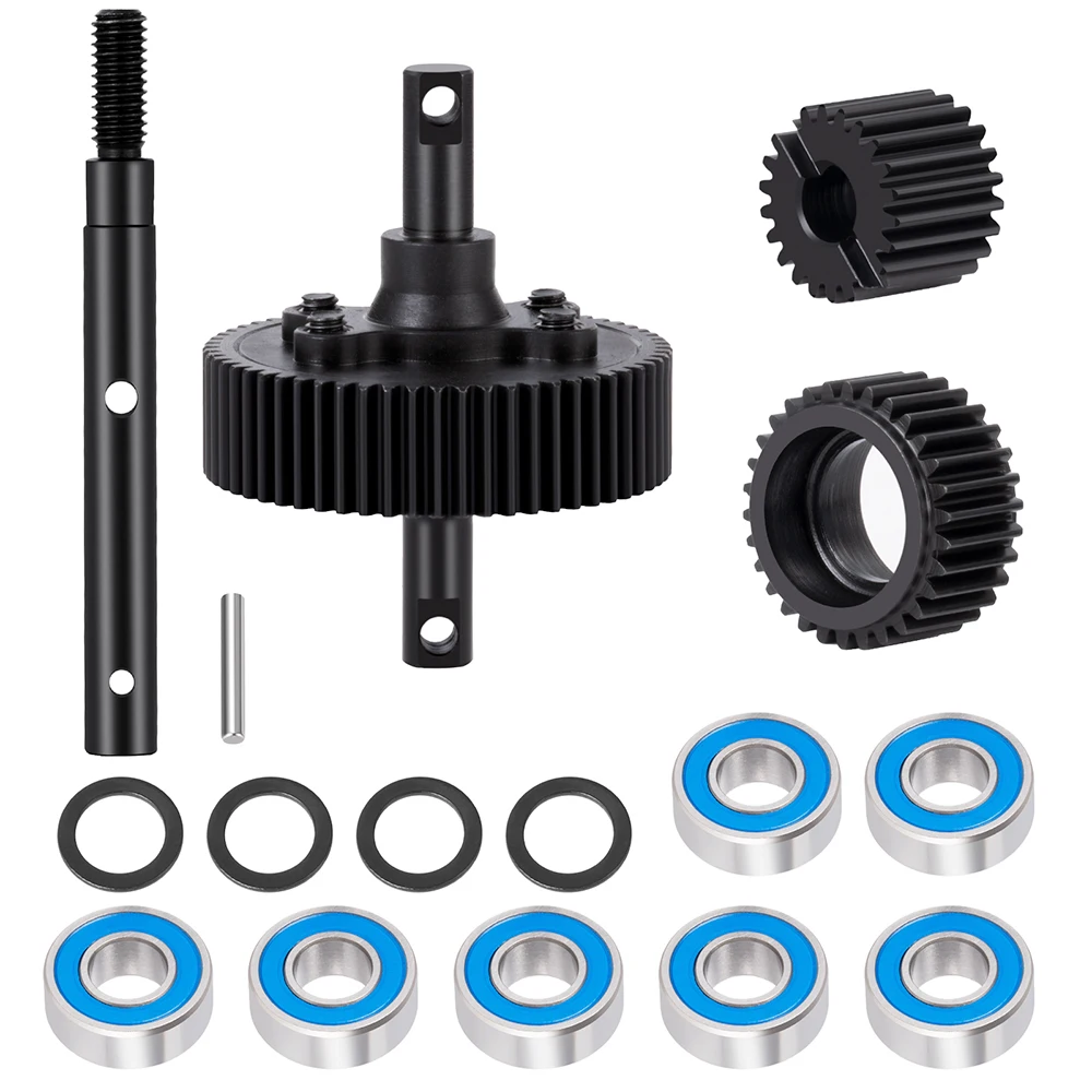YEAHRUN 1 مجموعة معدنية Geaxbor التروس مجموعة أدوات المحمل ل Traxxas سلاش 2WD دورة قصيرة شاحنة 1/10 RC قطع غيار السيارات
