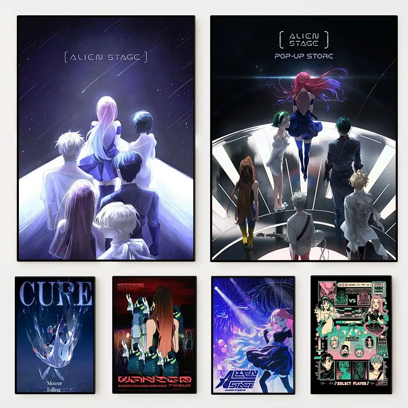 Beauty Tv Cartoon Music Anime A-Alien Stage Poster Modern Aesthetic Canvas Painting Wall Art for Dorm Living Room Home Decor