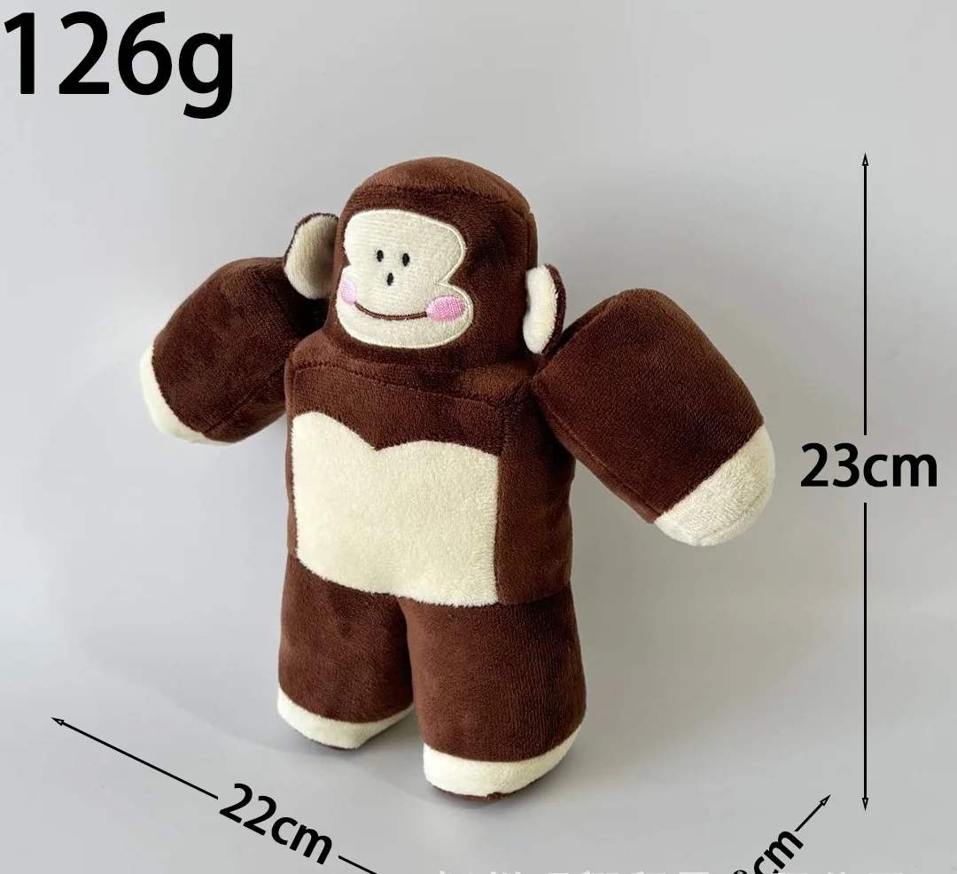 Pluszowa zabawka w kształcie bloku, miękka, kwadratowa, w kształcie małpy gorilla, dla dzieci, nastolatków, kolekcjonerów, do domu, na stół, do biura, na Halloween, przytulny prezent.