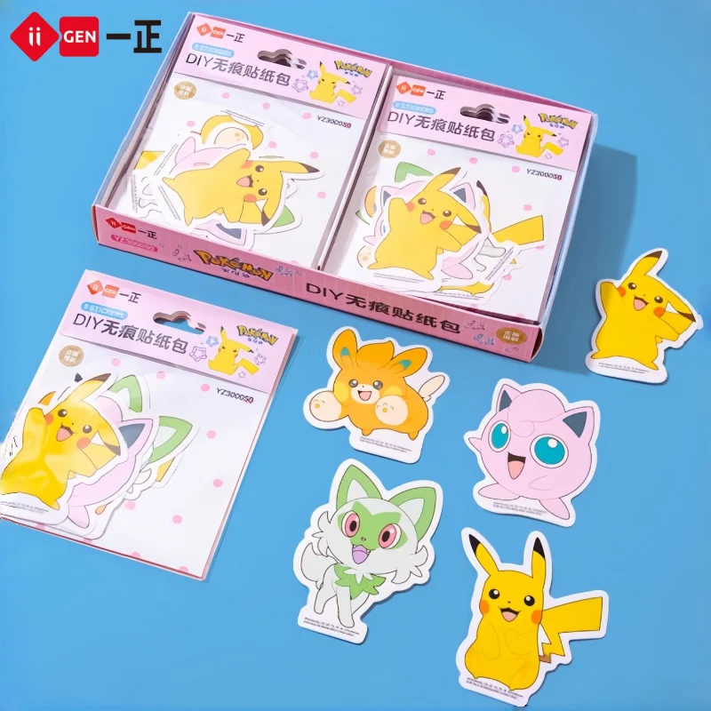 

Iigen 5PCS Pokémon Cartoon Pikachu Stickers Phone Case Jigglypuff Water Bottle Student Guka Journal Decoration Computer Stickers