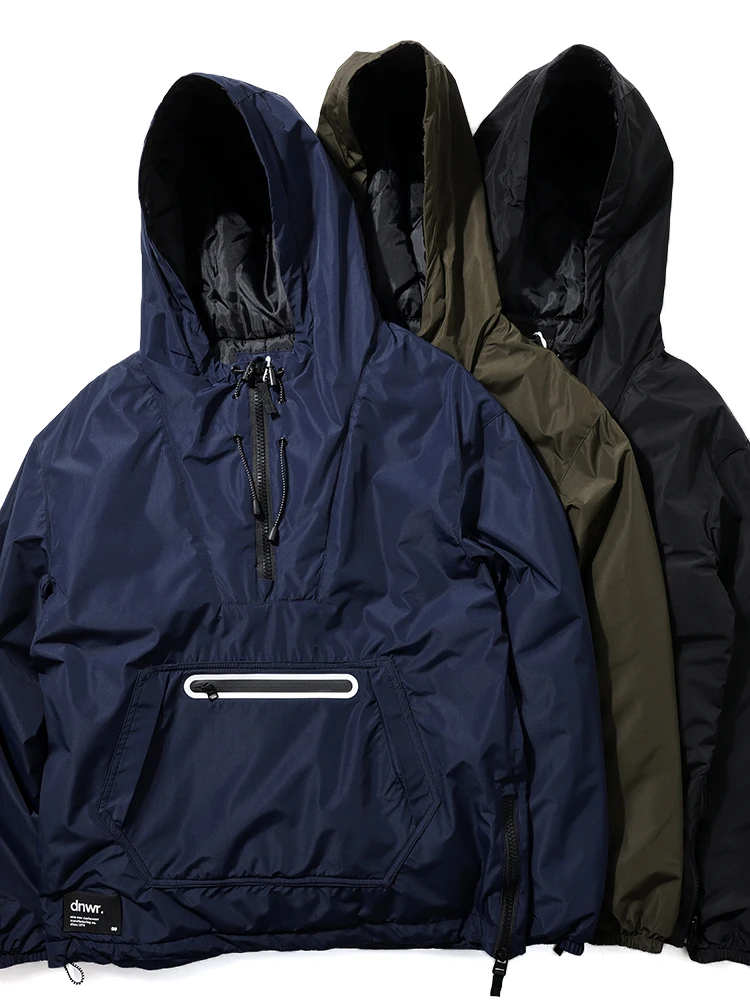 

Утепленная хлопковая рабочая куртка на молнии с капюшоном, ветрозащитная, водонепроницаемая, молодежная, модная, осенняя верхняя одежда, теплая, из полиэстера и нейлона