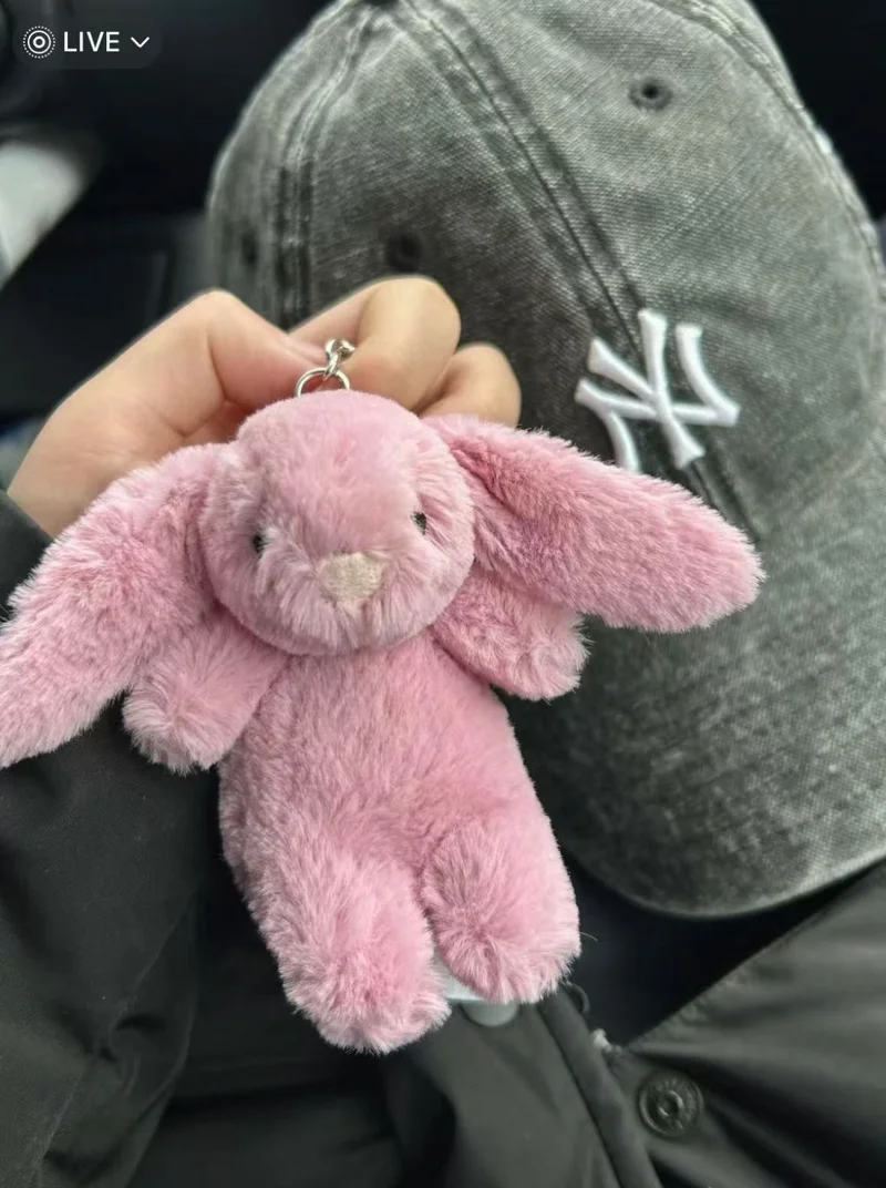 Jellycat Kawaii Konijn Knuffel Pop Lange Oren Konijn Leuke Tas Hangers Accessoires Verzamel Valentijnsdag Verjaardagscadeau