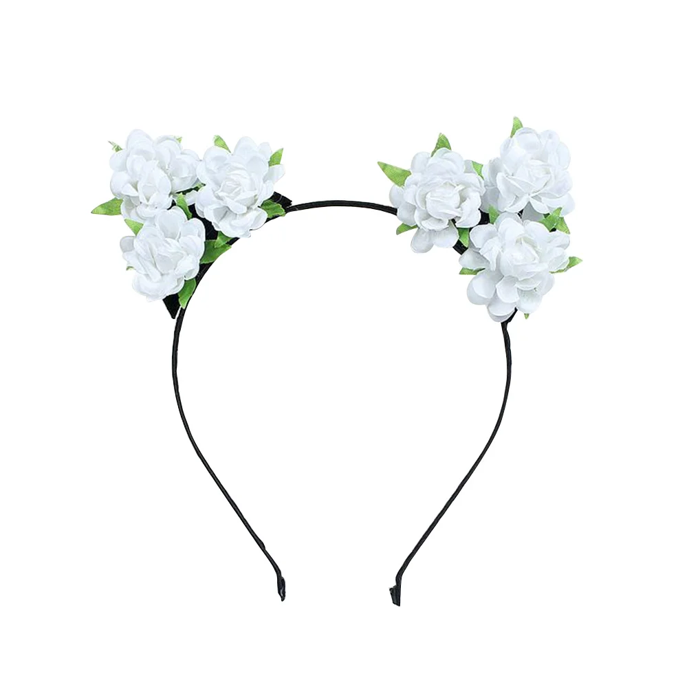 

Cat Ears Headband Hair Hoop Party Hairband Flower Christmas Decorative Headbands
