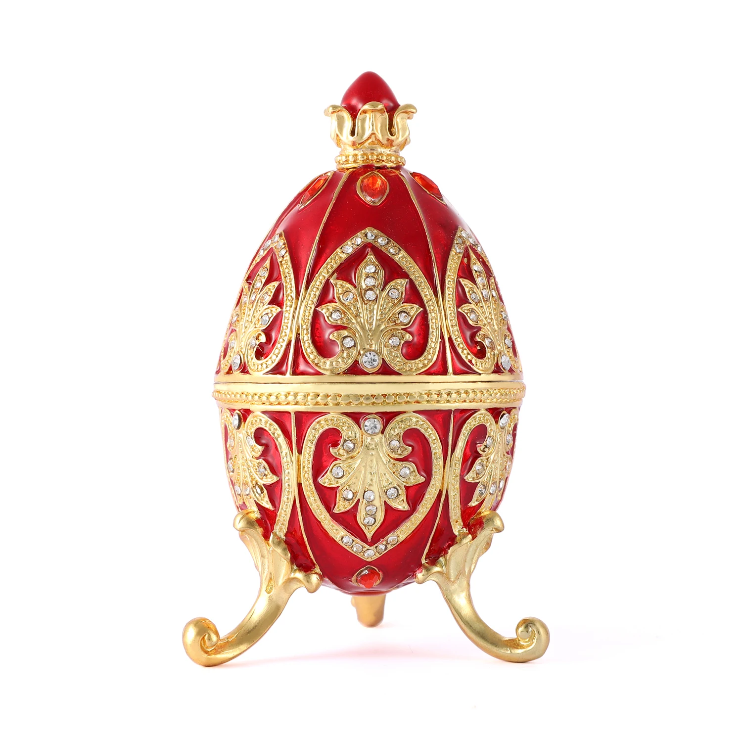 Qifu Handicraft red color metal  jewelry box