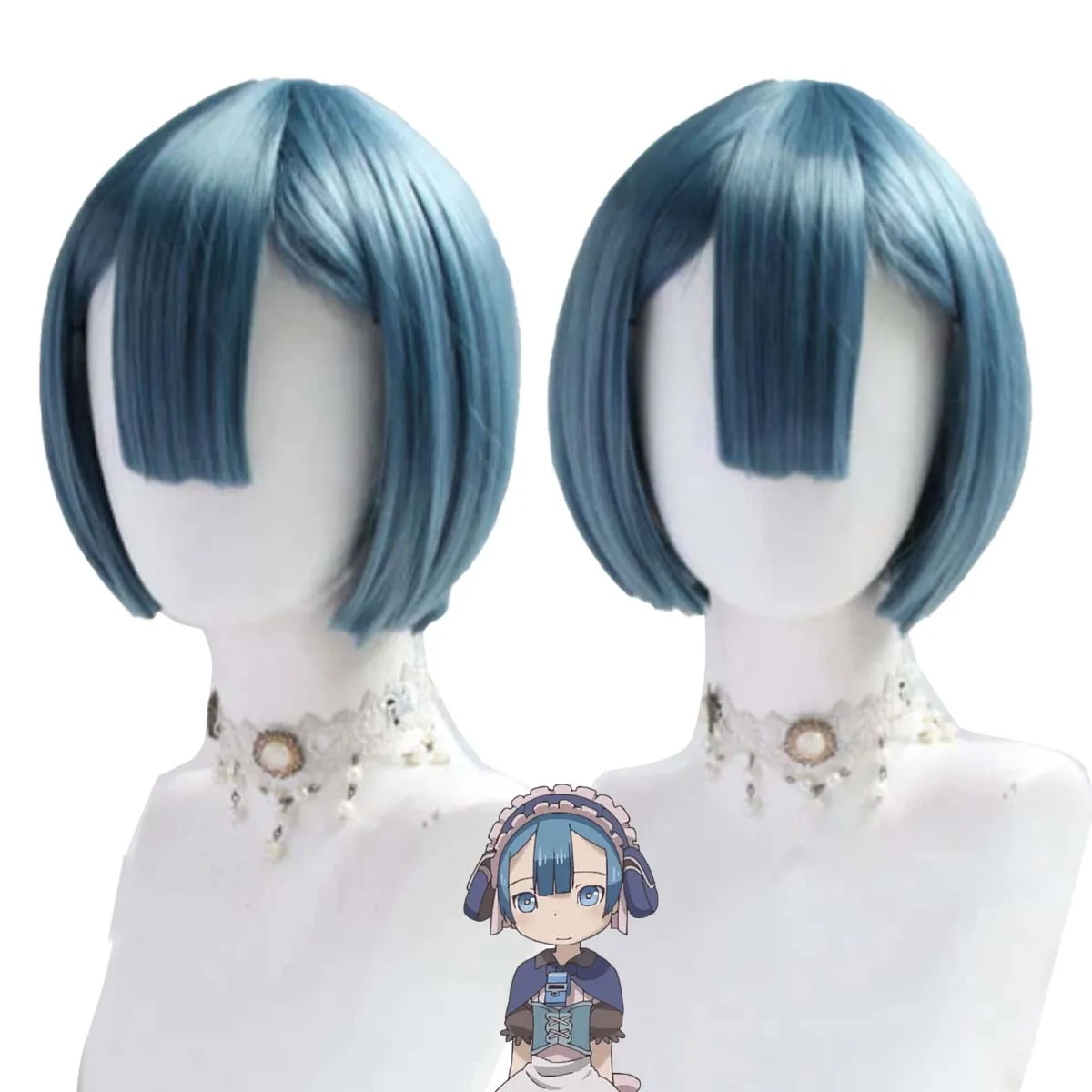

Women Anime MADE IN ABYSS Marulk Cosplay Short Heat Resistant Synthetic Hair Wig