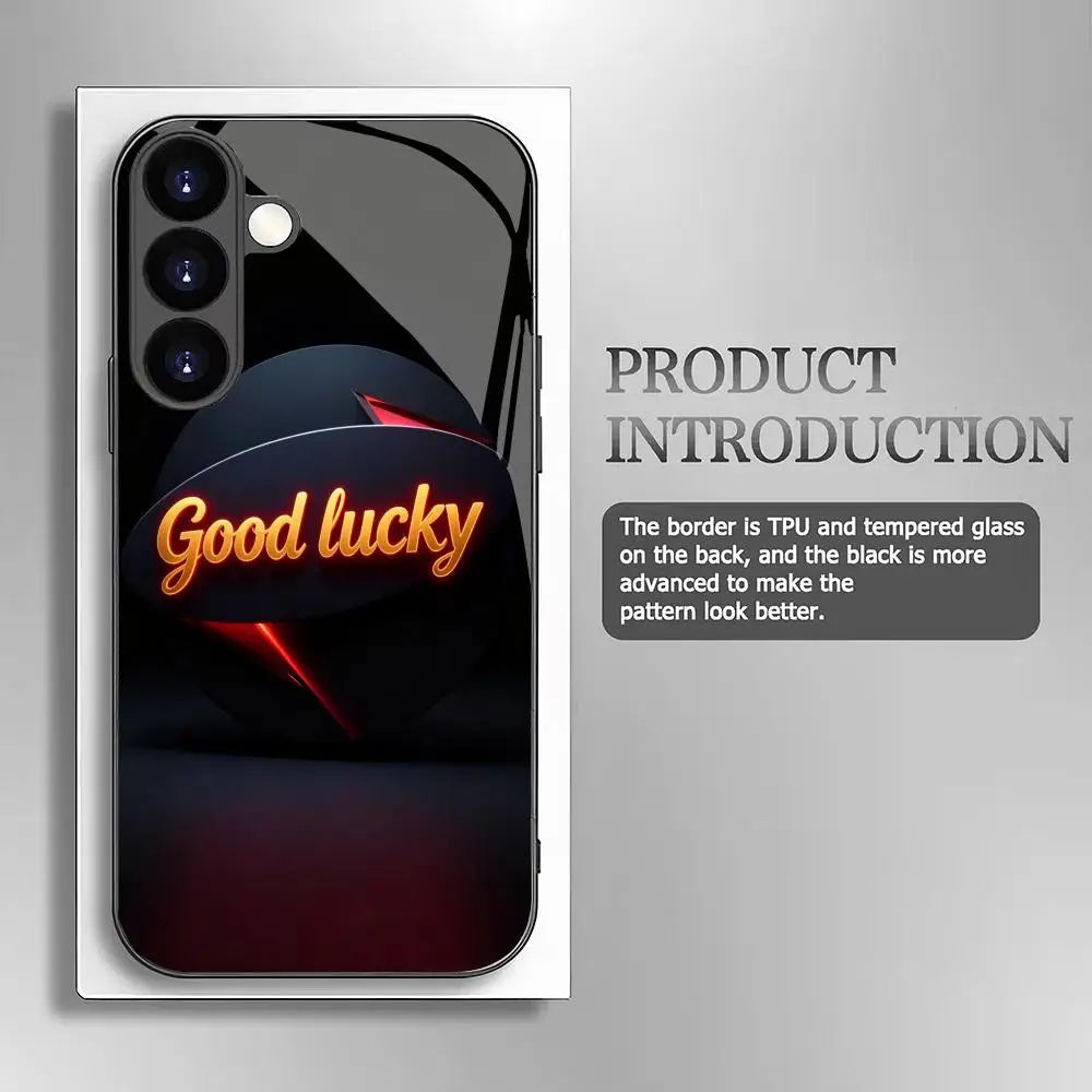 Simple and luxurious glass phone case suitable for Samsung Galaxy S26 S25 S24 S23 S22 S20 FE/Ultra/Plus anti drop back cover