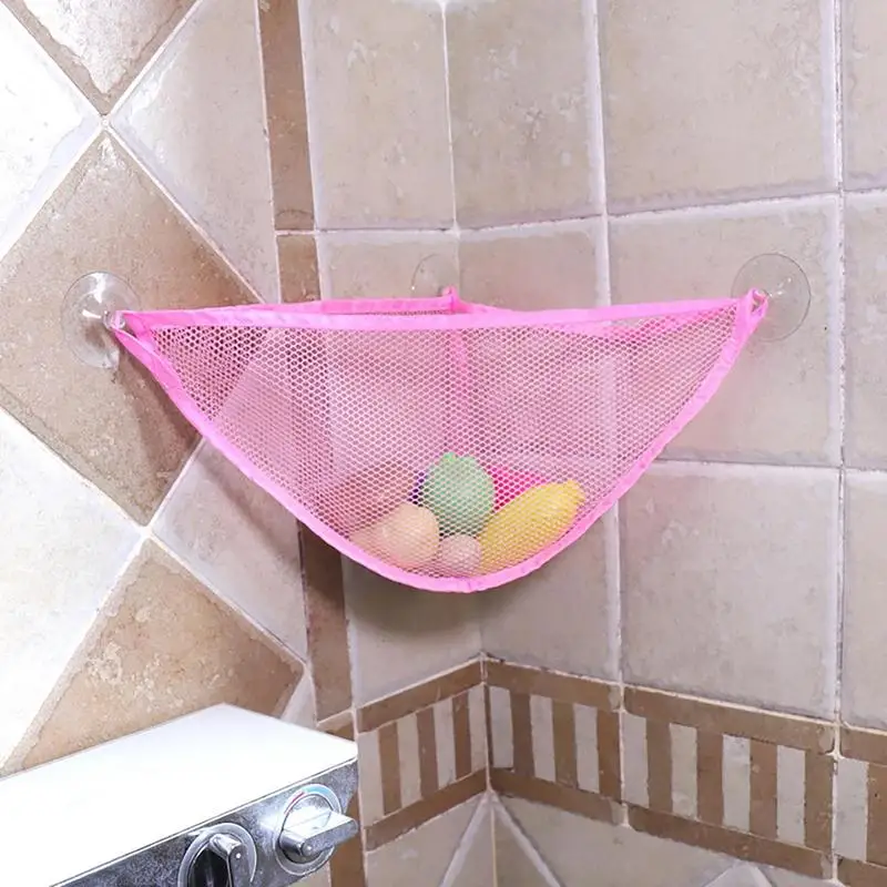 

Bath Toy Net Corner Shower Bag Bath Toys Mesh Bag Shower Bag For Bath Toys Large Bathroom Bucket Bin Bathtub Toys Net Organizer