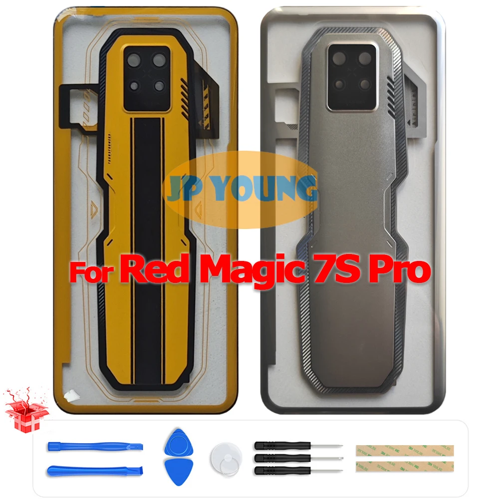 Original Battery Back Cover Glass Rear Door Housing with Camera Lens for ZTE Nubia RedMagic 7S Pro NX709S - Replacement