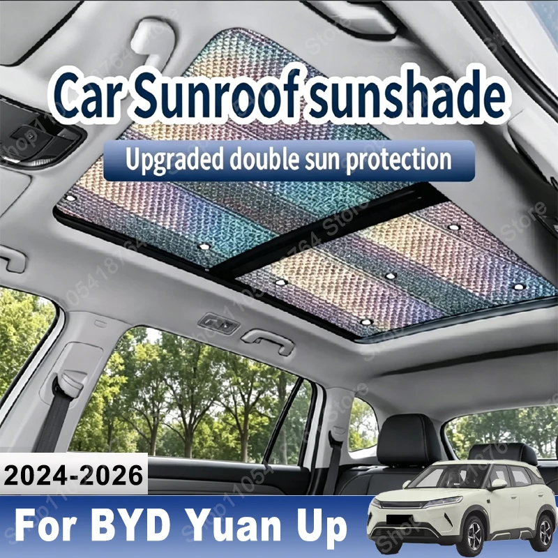 Car New Sun Shades Cover For BYD Yuan Up SC3E 2024~2026 2025 Auto Sunroof Sunshade Protector Anti-UV Heat Isolate Accessories