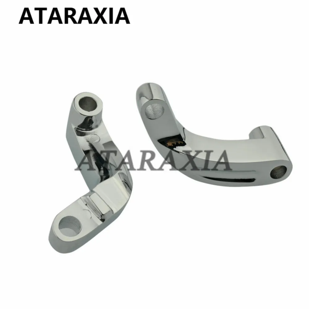 Black Chrome Motorcycle Mirror Riser Relocation Extension Adapter Adaptor Kit Mirror Relocation Adapters For Harley 2006-20014