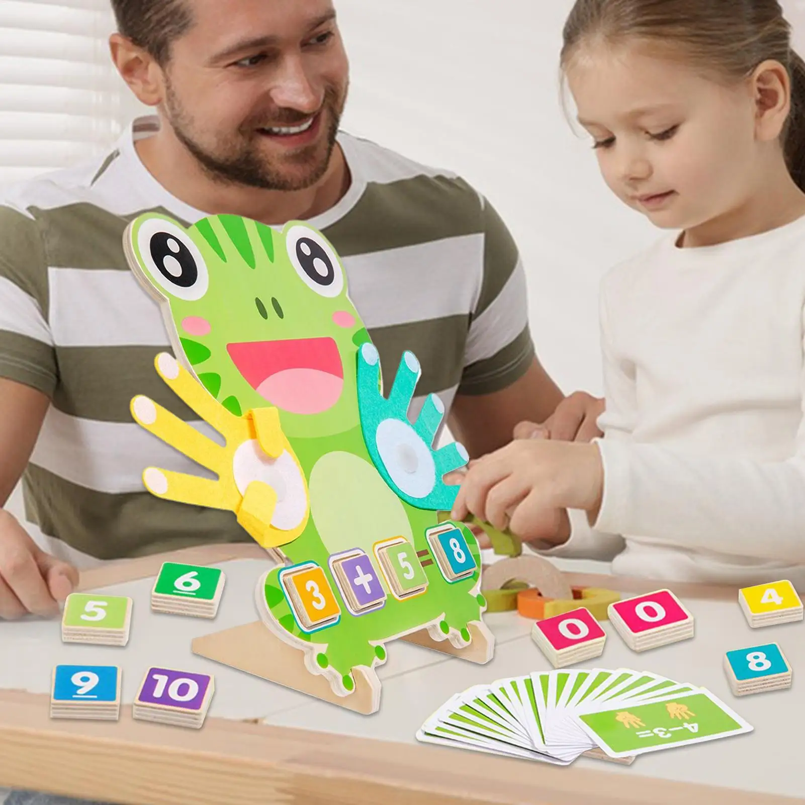 ไม้ของเล่นเพื่อการศึกษา Early การรับรู้สีเกมคณิตศาสตร์ชั้นประถมศึกษาปีที่ 1 สําหรับห้องเรียนอนุบาลก่อนวัยเรียนการสอนห้องเด็กเล่น