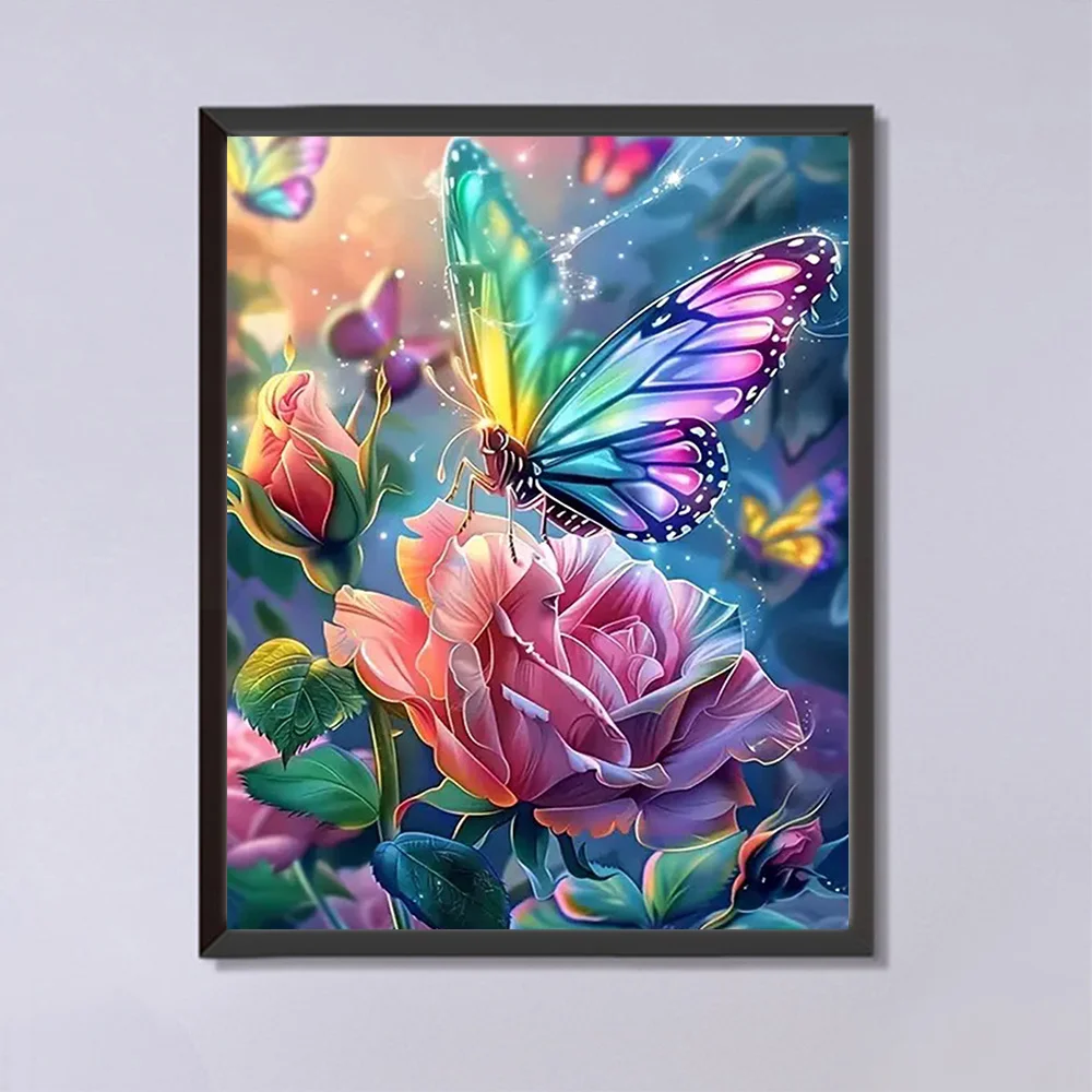Momoart Butterfly Diamond Painting Animal Art Picture Of Rhinestones Embroidery Rose Flower New Arrival Mosaic Wall Decor