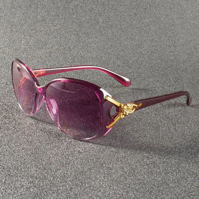 5 uds gafas de sol de gran tamaño a la moda para mujer PC gafas de sol con gradiente de marco grande para mujer gafas de sol para mujer