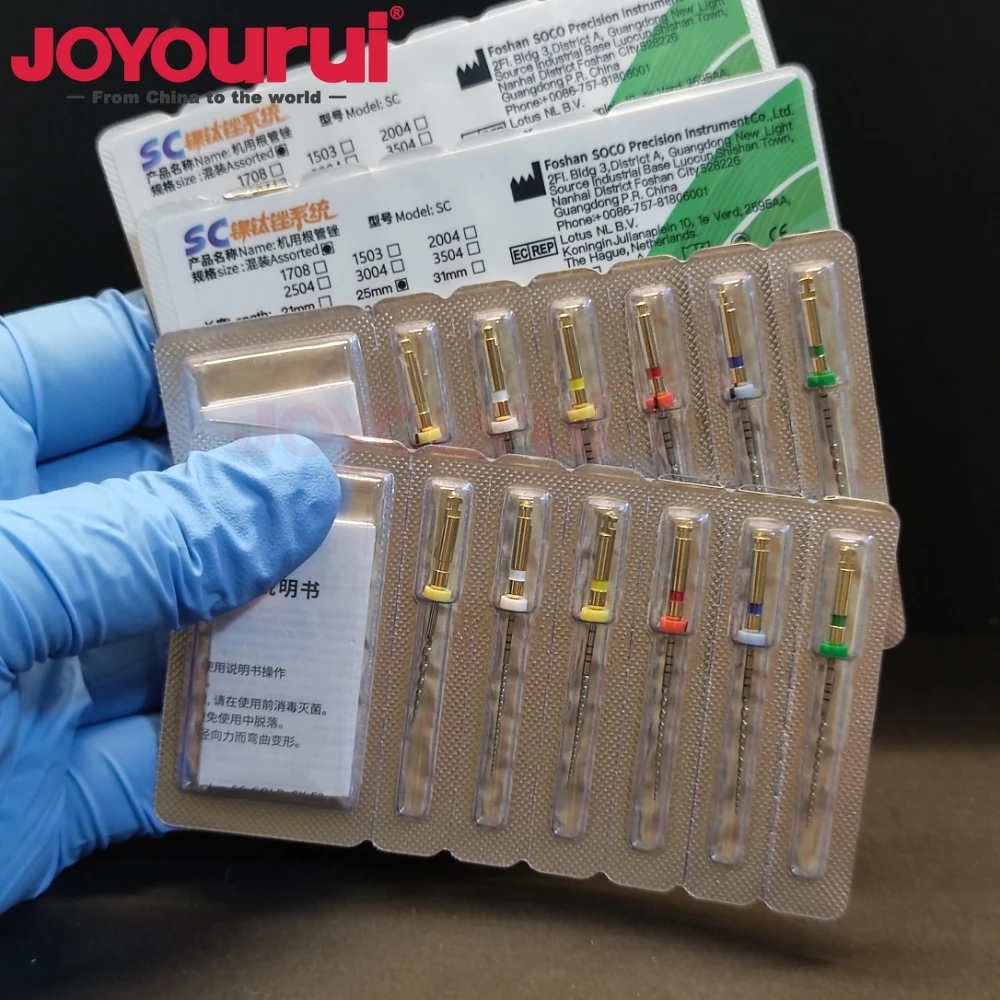 6pcs/Pack Dental File SOCO SC Root Canal Taper Endodontic File 25mm Heat Activated Rotary File Flexible Dentist Materials COXO