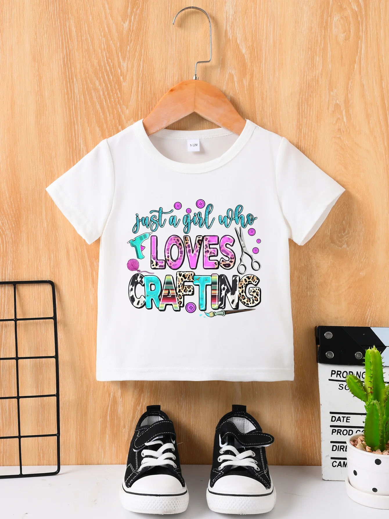 Summer New Male And Female Baby Short Sleeve White T-Shirt Round Neck Pullover Top