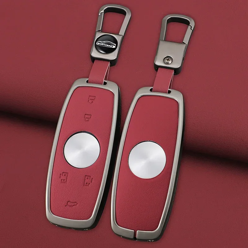 

Alloy 4 5 Buttons Leather Fob Key Cover Case For MG 4 2023 Mg4 Ev MG HS GT ZS EV ZX MG5 MG6 For Roewe RX3 RX5 RX8 ERX5 I6 I5