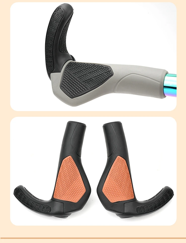 ODI GP3-Pro MTB-Griffe, ergonomisch, bequem, Gummi/Eiche, Mountainbike-Lenkerabdeckungen mit großem Polster zum Festrasten für Rennräder – Detail 9