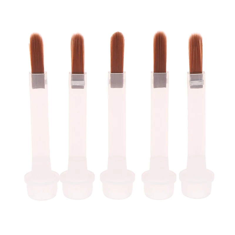 Brosse à vernis à ongles jetable, pour bouteille de vernis à ongles de 15ml, brosse de remplacement, cheveux bruns, applicateurs de brosse pour Nail Art, 5/10/20 pièces