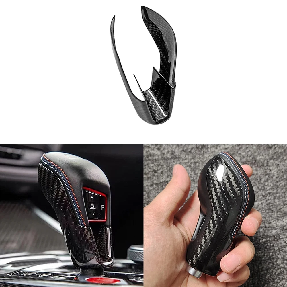 Car Interior Upgrade Carbon Fiber Gear Shift Trim Car Gear Shift Knob Protector Gear Shift Trim Carbon Fiber Trim