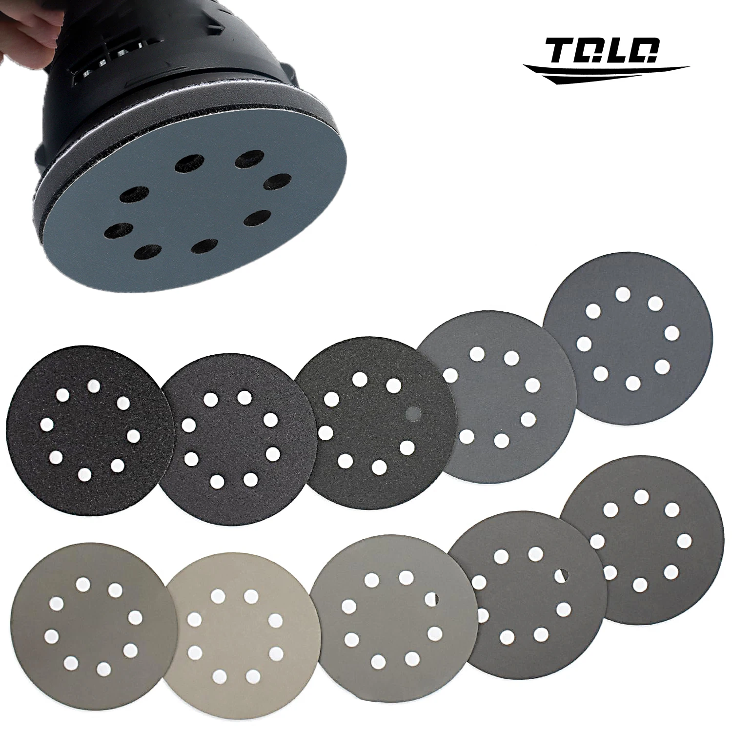 

125mm 8 Hole Wet Dry Sanding Disc Universal SandPaper Car Metal Woodworking Polished Tools Accessories Polishing Abrasive Discs