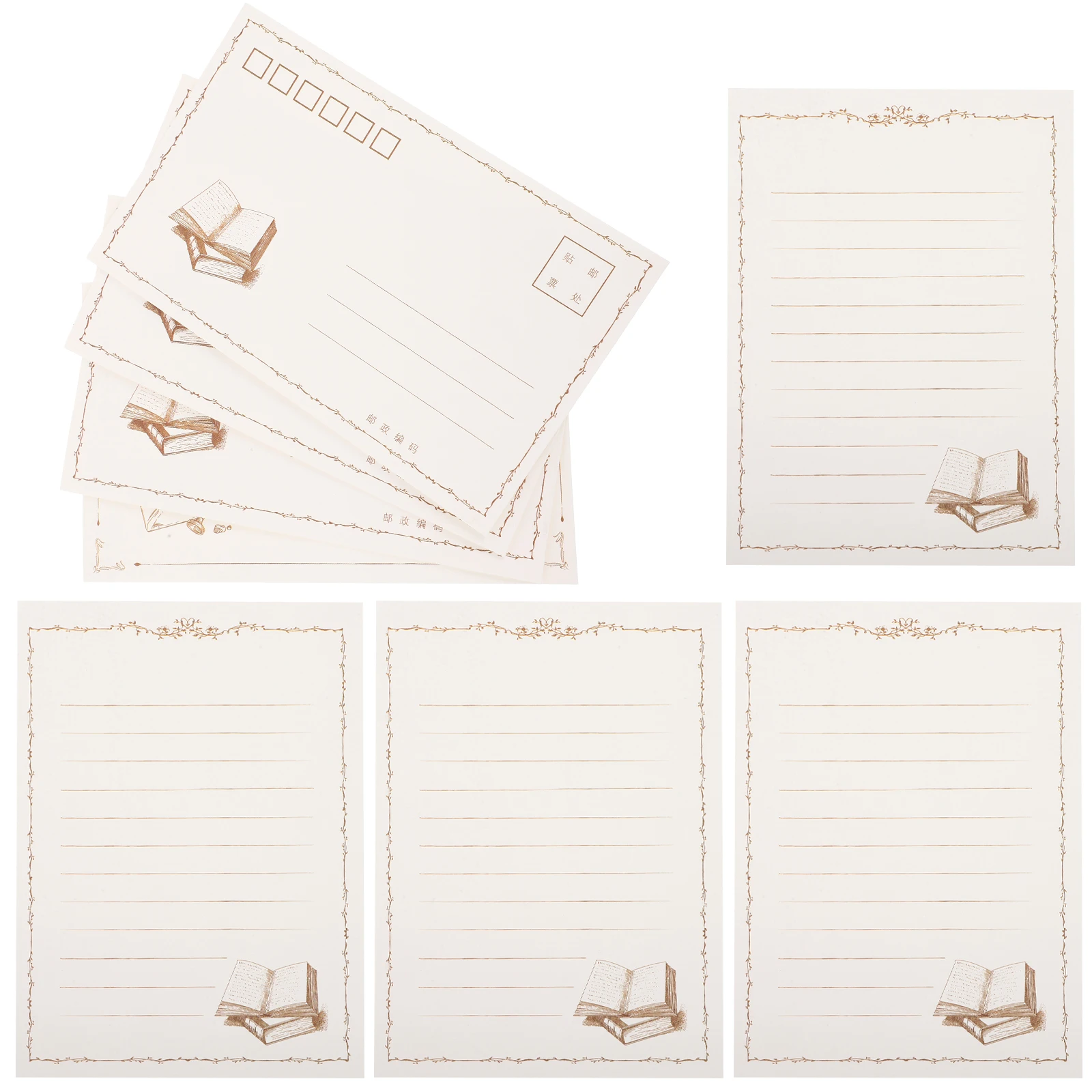 

2 Sets Envelope Paper Retro Stationary Vintage Writing Blank Letter Thick Paper Smooth Practical Durable Creative Gift Friends