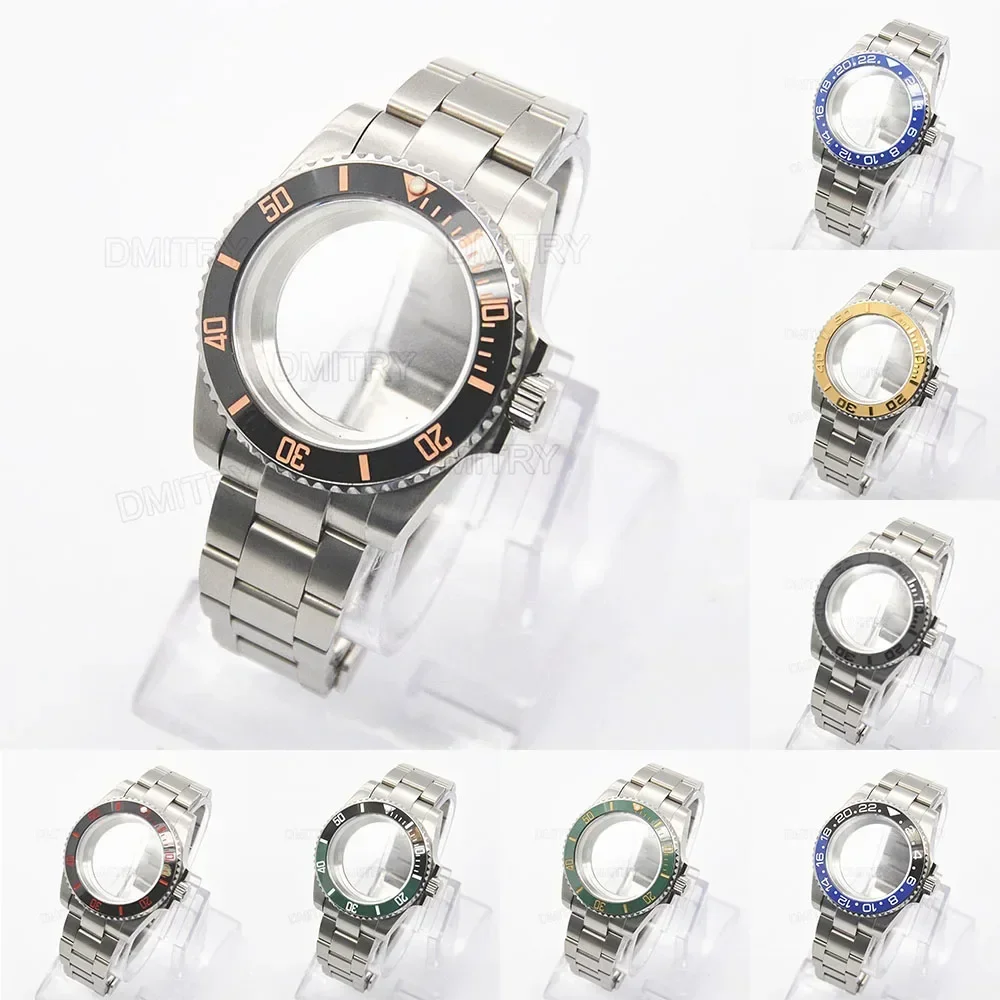 Nh35 40mm Sapphire Glass Silver Case Oyster Bracelet Fit Nh35 Nh36 Movement