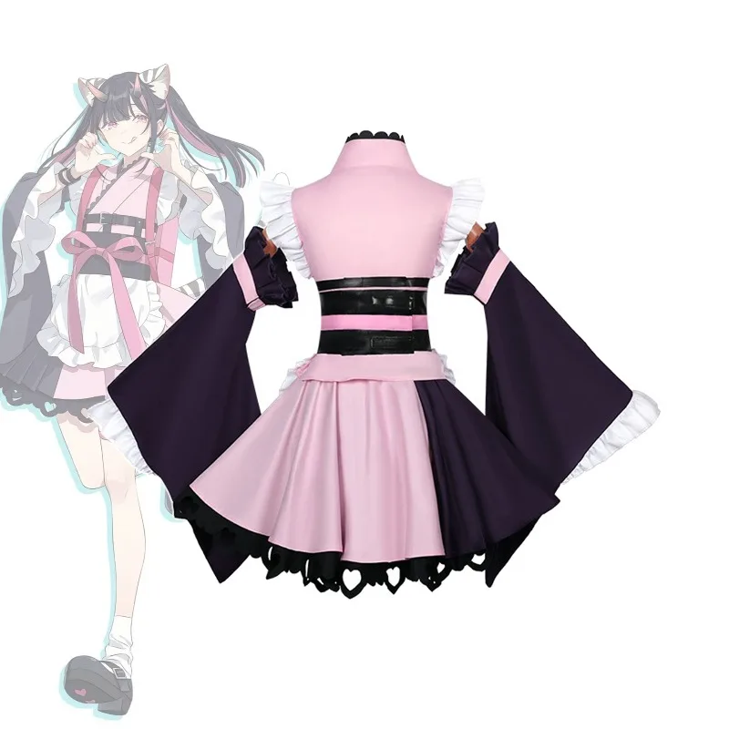New Anime Cosmic Princess Kaguya! Komazawa Noi‌ Cosplay Costumes Wig Maid Uniform Dress Apron Convention Halloween Party Suit view 3