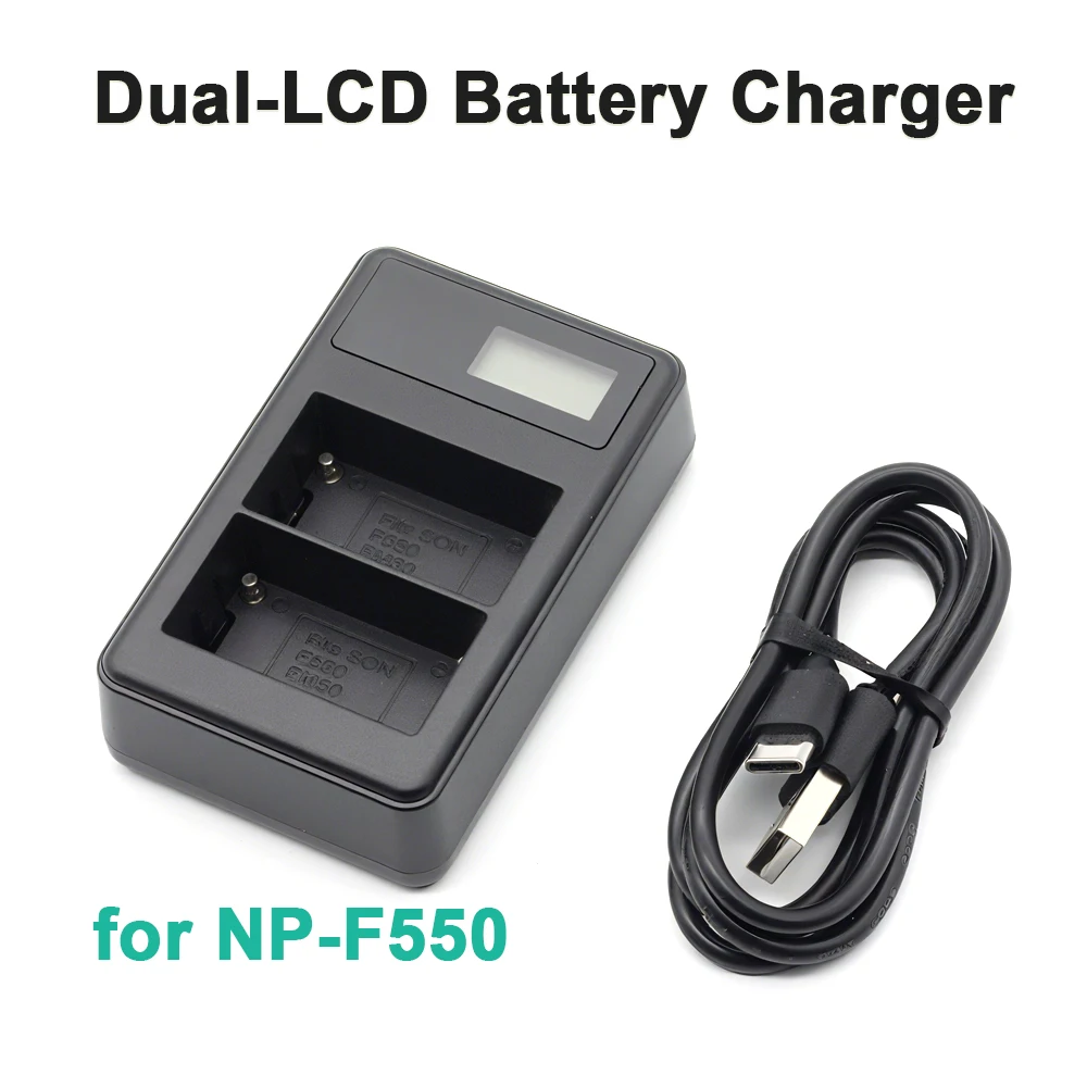 NP-F550 Camera Battery Charger Is Suitable for Sony F770, F750, F570, F530, F330, F970, F960, SC5, SC9 Cameras, Etc.