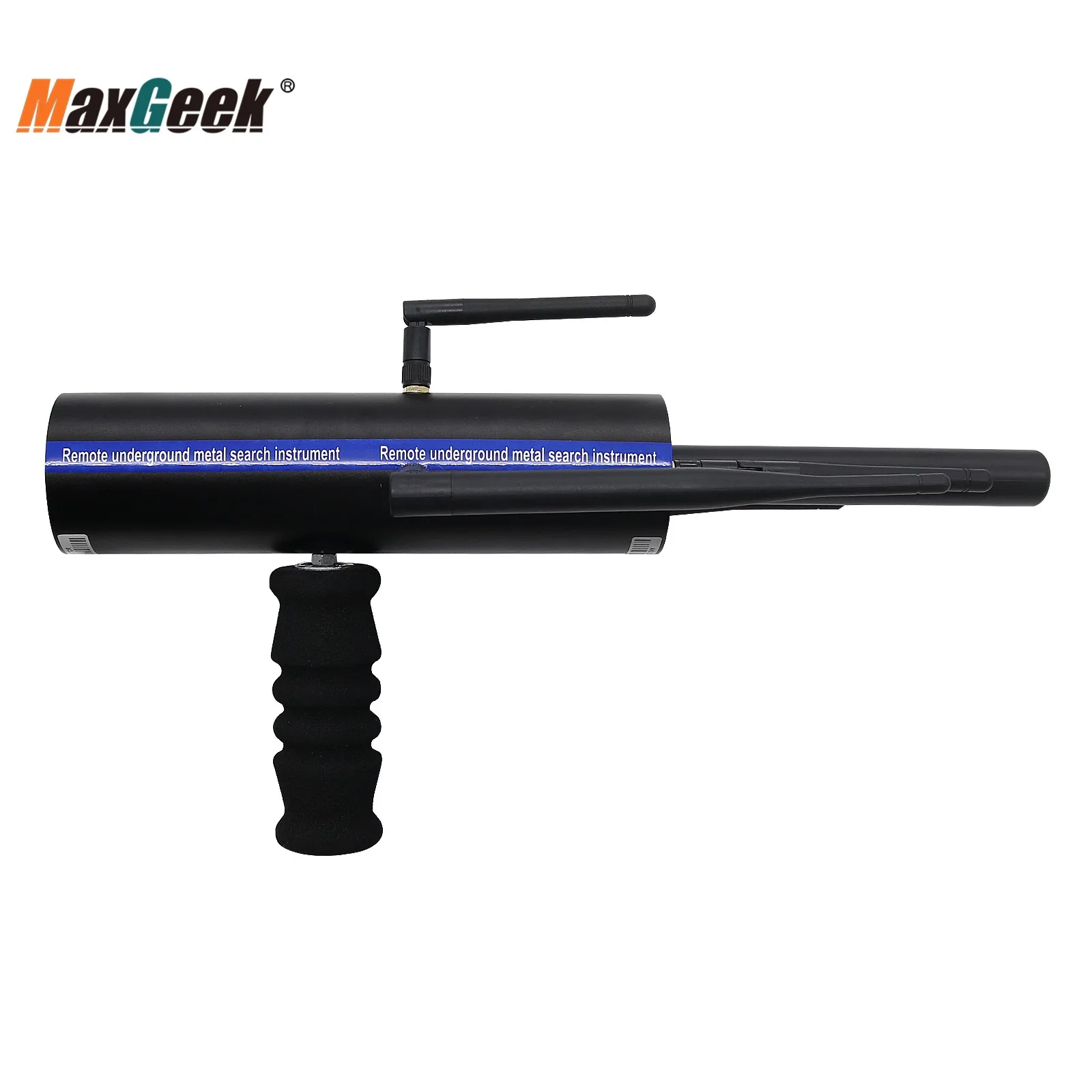Imagem -02 - Maxgeek Aks Detector de Metais de Longo Alcance Ouro Gemas Diamante Finder Preto com Seis Antenas de Alumínio Estojo de Transporte