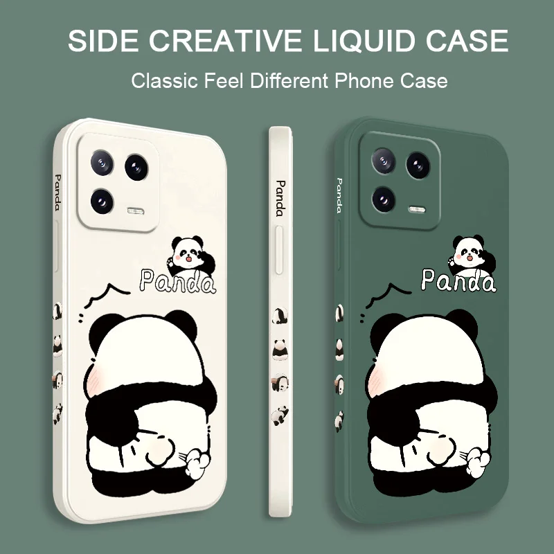 Custodia per telefono solletico Panda per Xiaomi Mi 14T 14 13 13T 12 12X 12T 12S 11 11T Ultra 10 10T 9 9T 9SE Pro Lite Cover in Silicone liquido