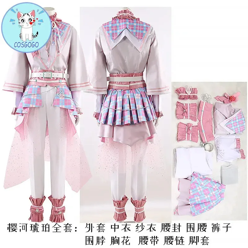 게임 애니메이션 앙상블 스타 아야세 마요이/아마기 히이로/시이나 니키/오쿠와 코하쿠 코스프레 의상 할로윈 파티 복장 Suita;2'k,8;c