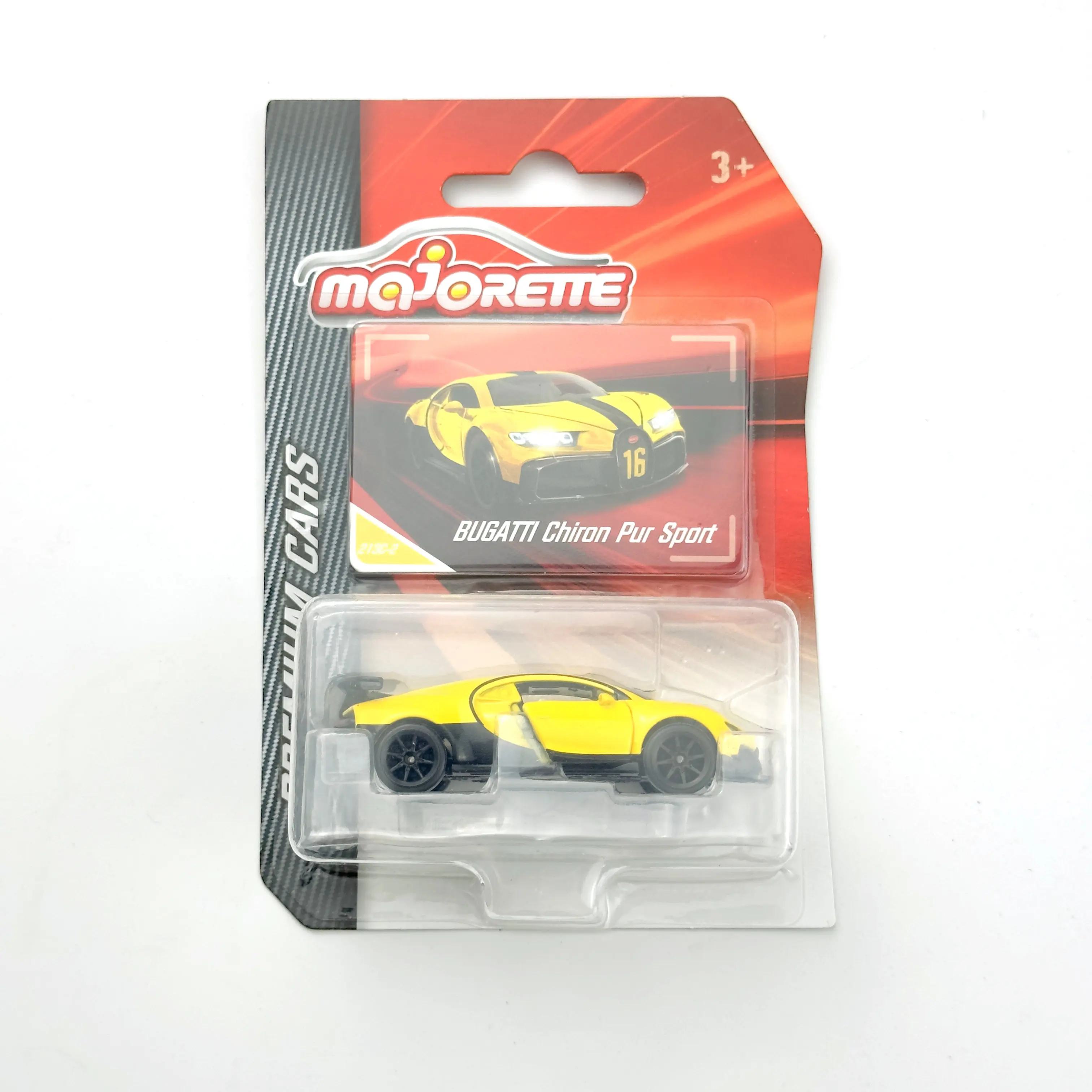 Majorette-Diecast Model Car para crianças, Carros Premium, Bugatti, Chiron PUR, Sport 1, 64