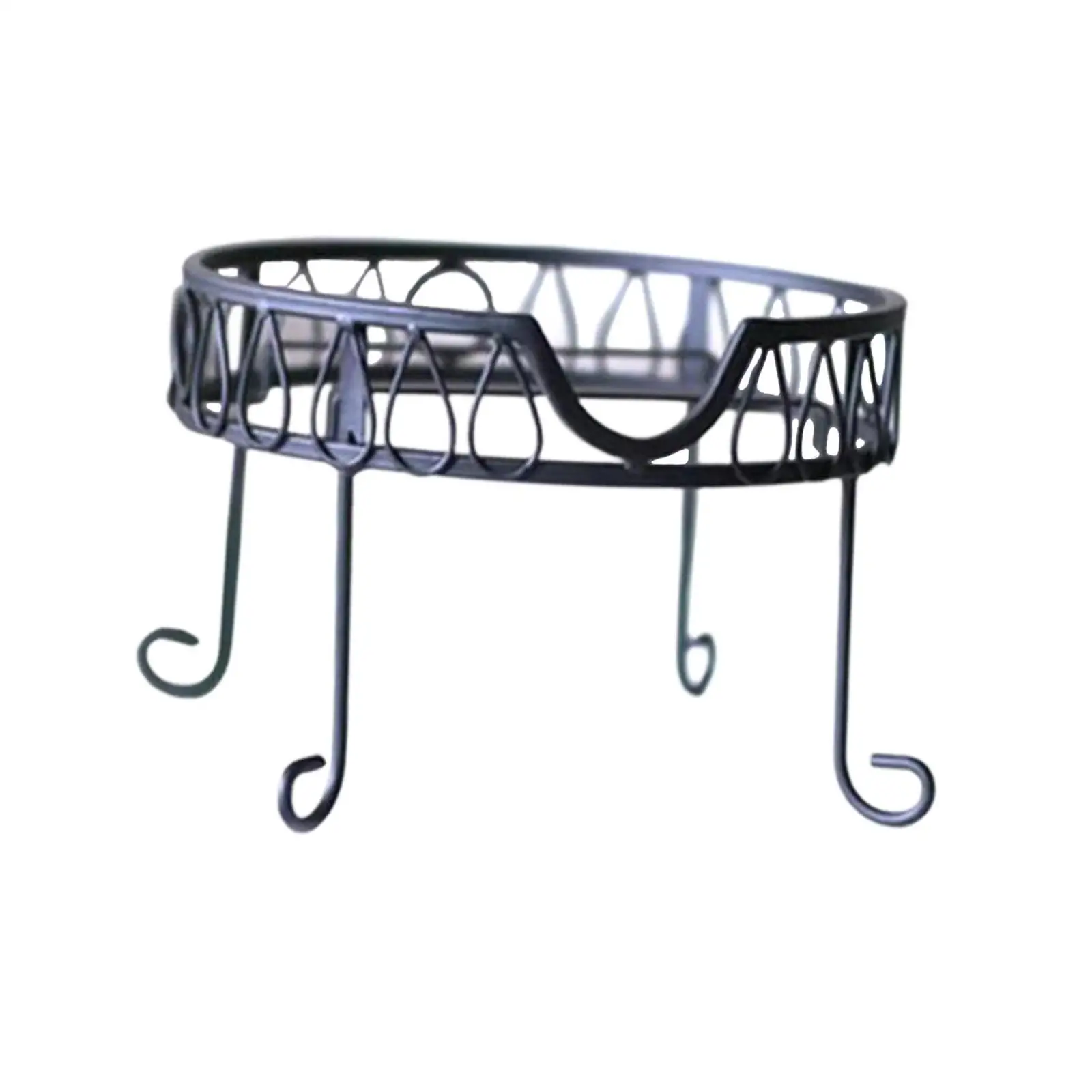 Beverage Organizer Stand Sturdy Metal Drink Holder for Round Juice Jar 24cm Kitchen Dispenser Base