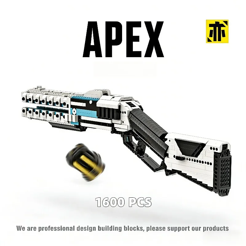 

1600PCS Technical Emissible Shotgun Building Blocks Gun Model MOC Assemble Bricks Toys Birthday Gift For Kid Boy