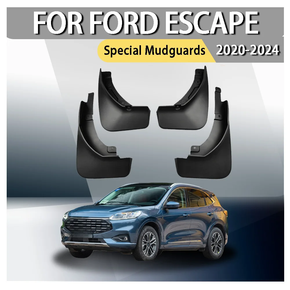 

For Ford Escape Special Mudguards 2020 2021 2022 2023 2024 Black Mud Flap Mudflap Front Rear Fender Anti-splash Mudguards Guard