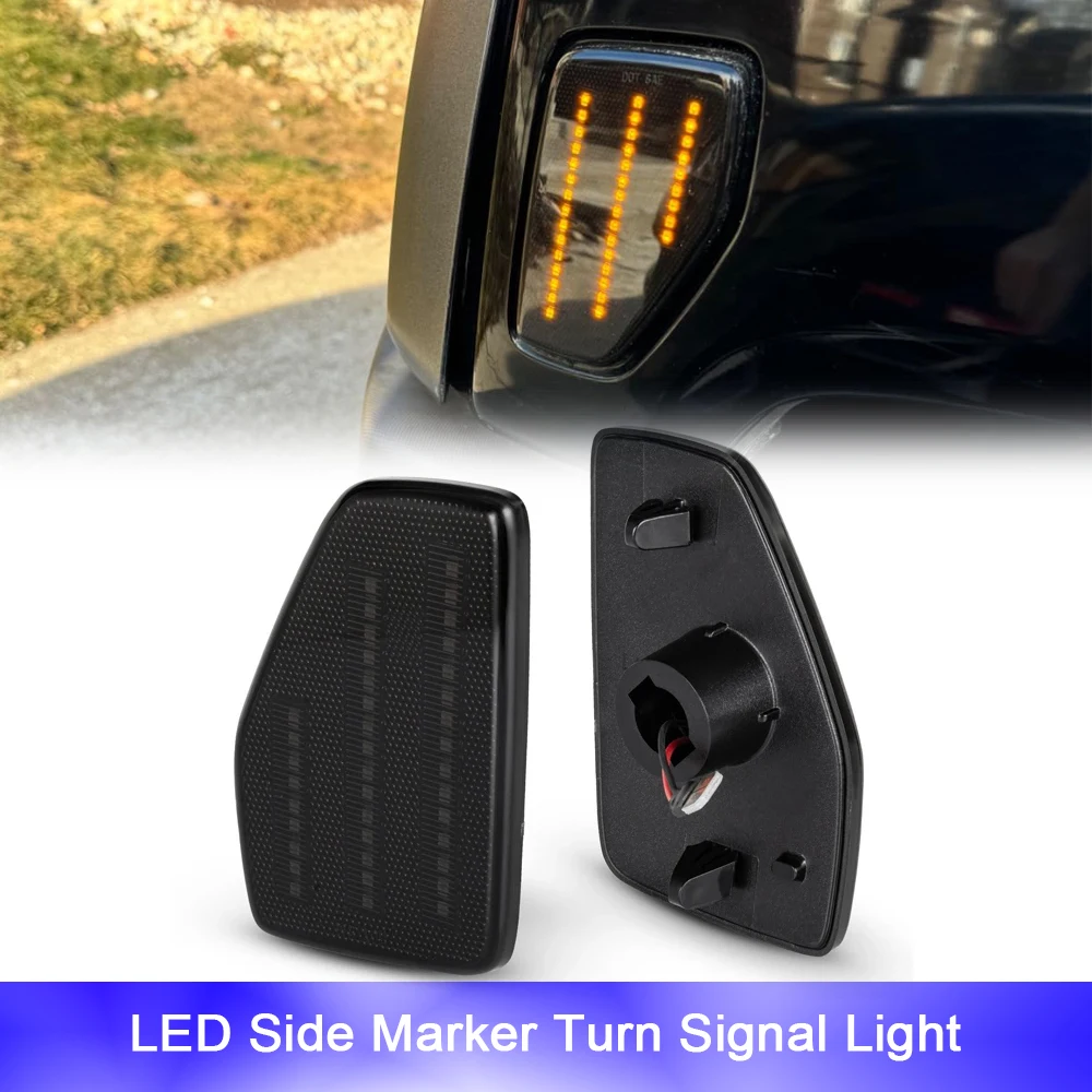 

For Hummer H3 2006-2010 H3T 2009-2010 Front Bumper LED Side Marker Turn Signal Light Canbus No Error Stop Signal Lamp